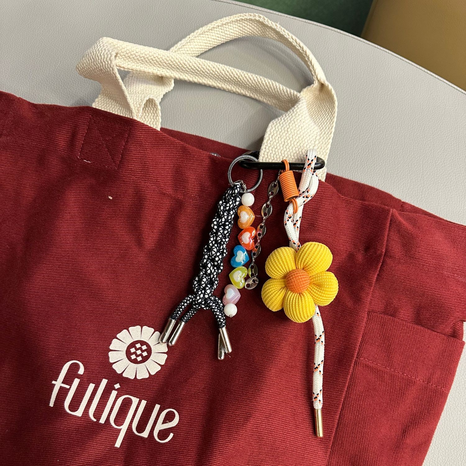 Flowers Çanta Süsü Charm | Fulique | Çanta Aksesuarları - SARI