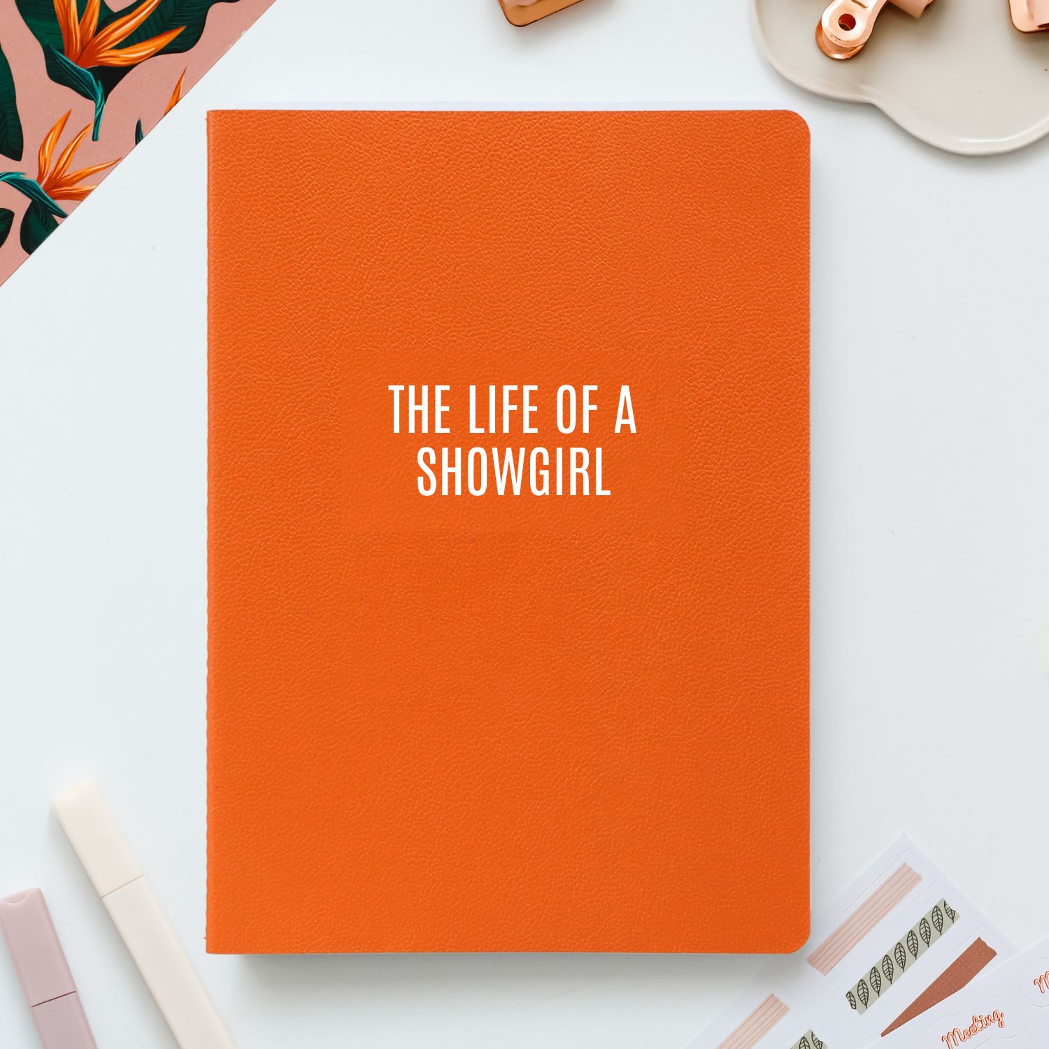 The Life of a Showgirl Çizgili Defter - BEYAZ