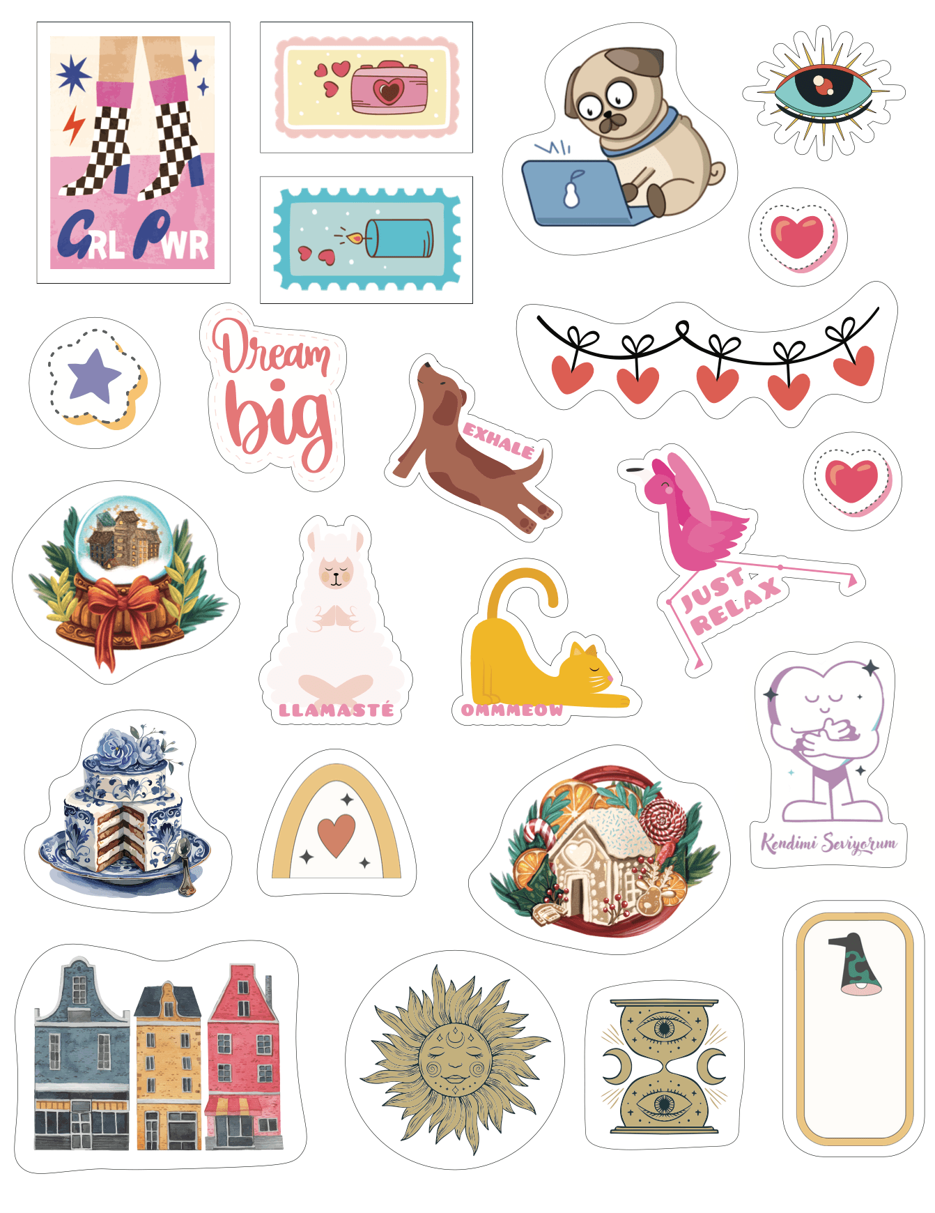 Vizyon Panosu Sticker Seti