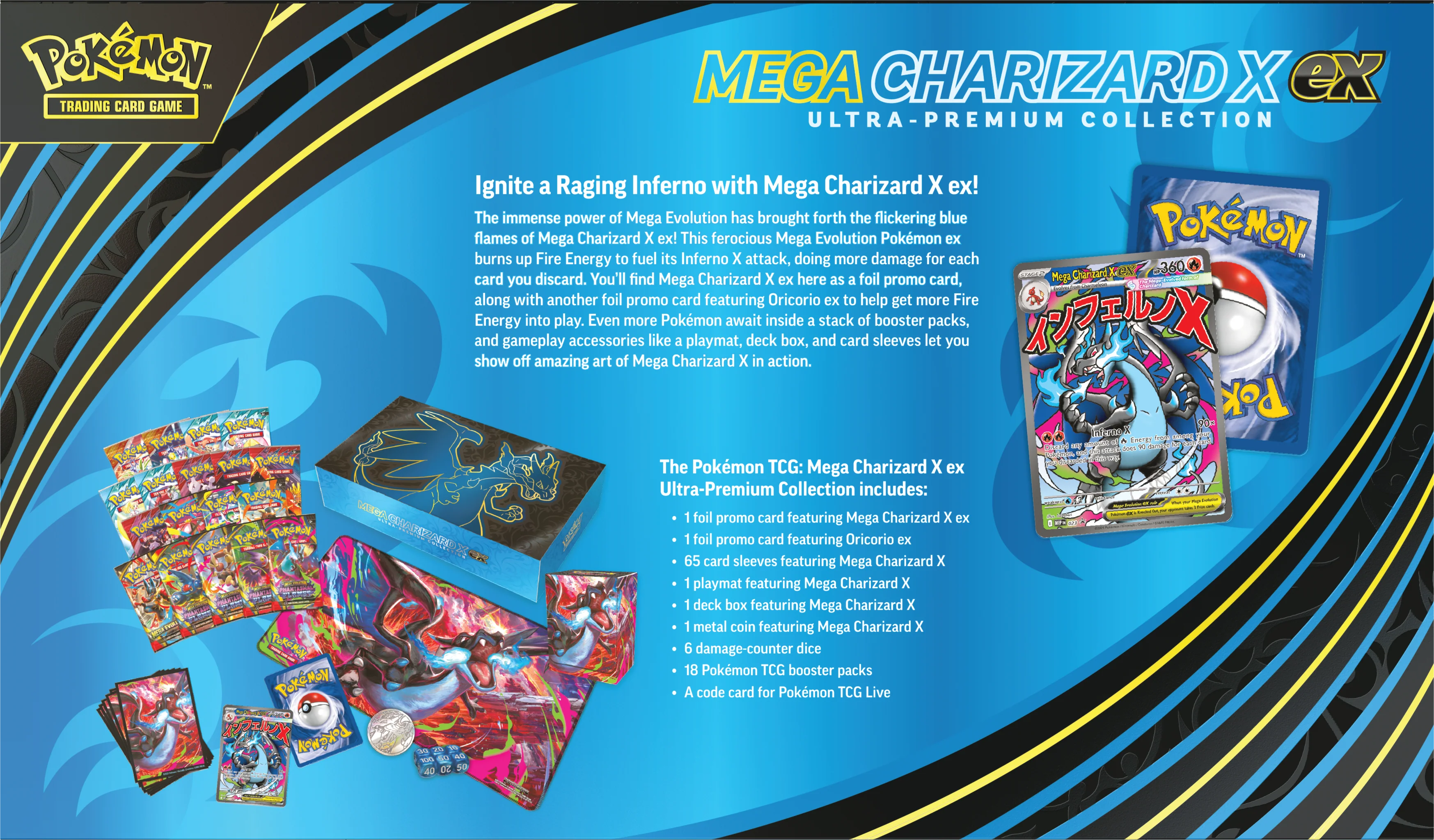 pokemon Mega Charizard X UPC MEGA CHARIZARD X EX ULTRA PREMIUM COLLECTION (UPC)
