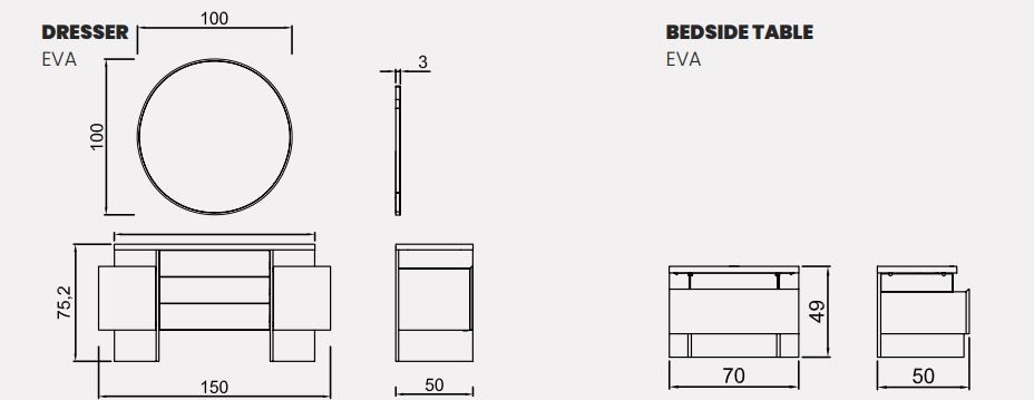 Aqua Schlafzimmer Set