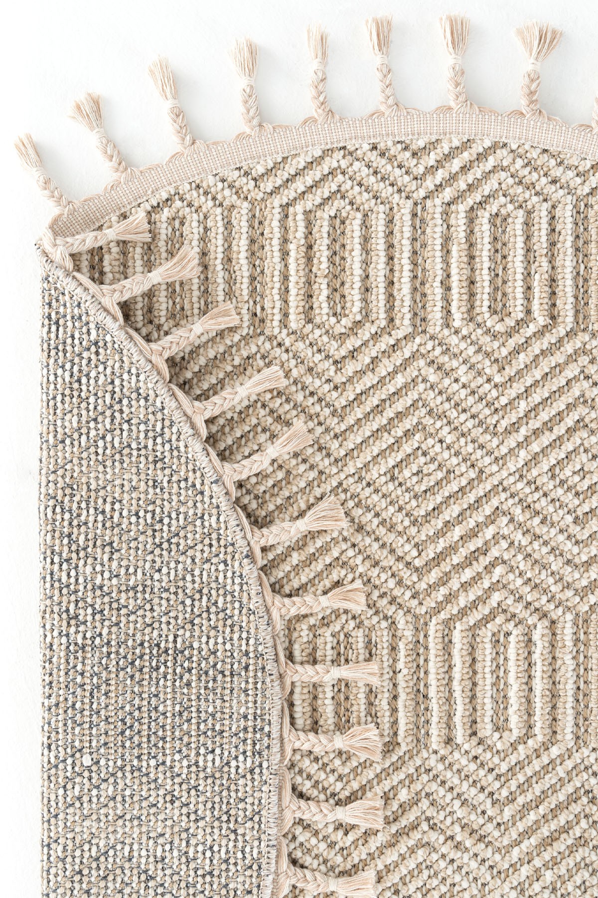 Elit 01 Teppich Rund Beige 