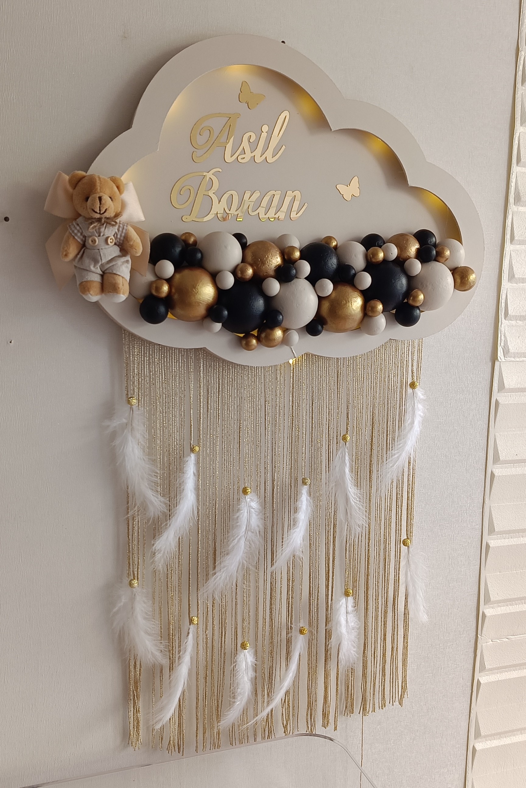 TOPLU BULUT ERKEK BEBEK KAPI SÜSÜ
