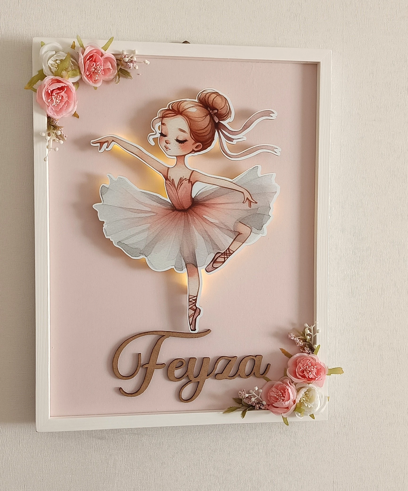 BALERİN TEMALI ÇİÖEKLİ KAPI SÜSÜ