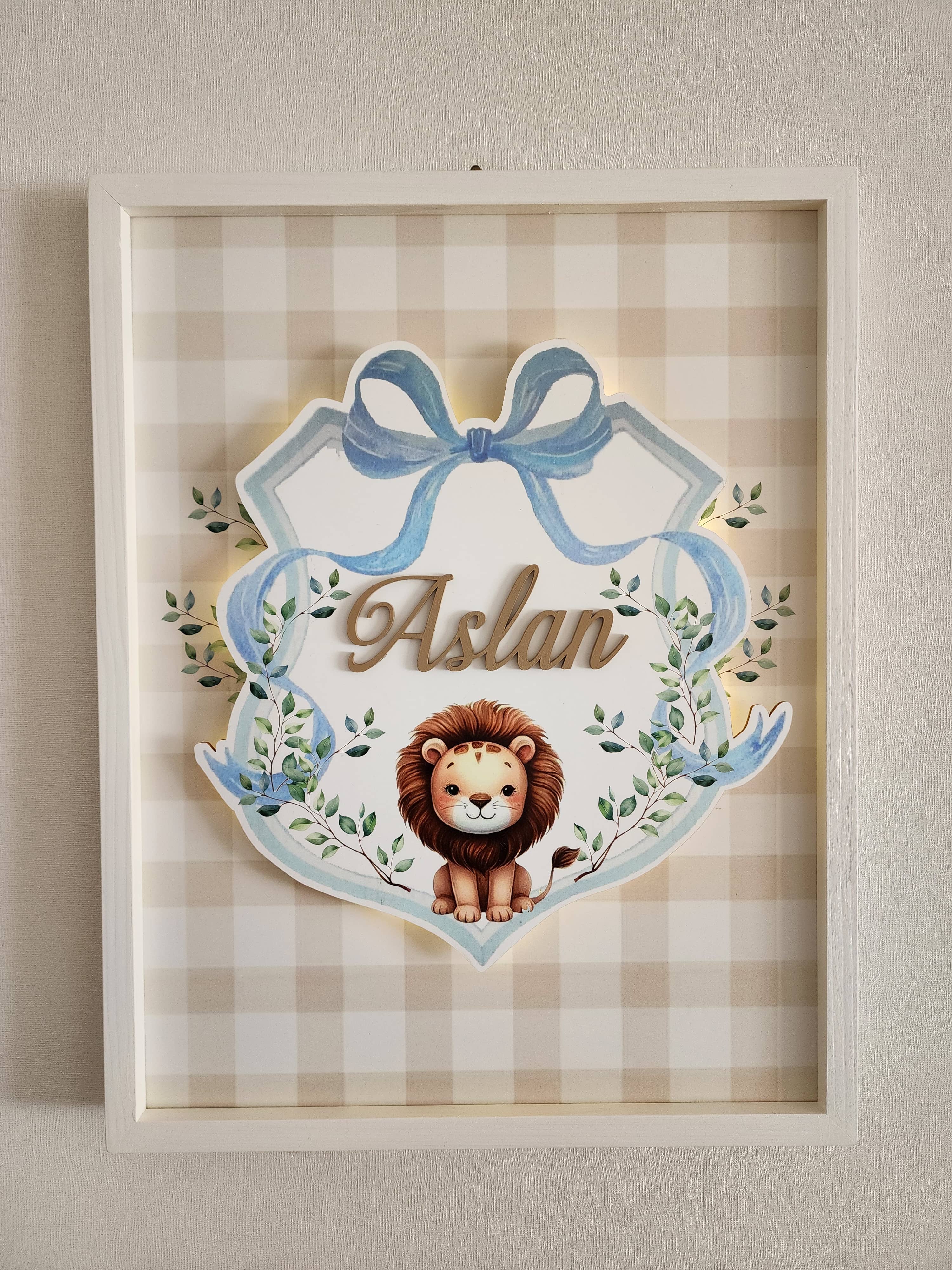 ASLAN TEMALI PANO KAPI SÜSÜ
