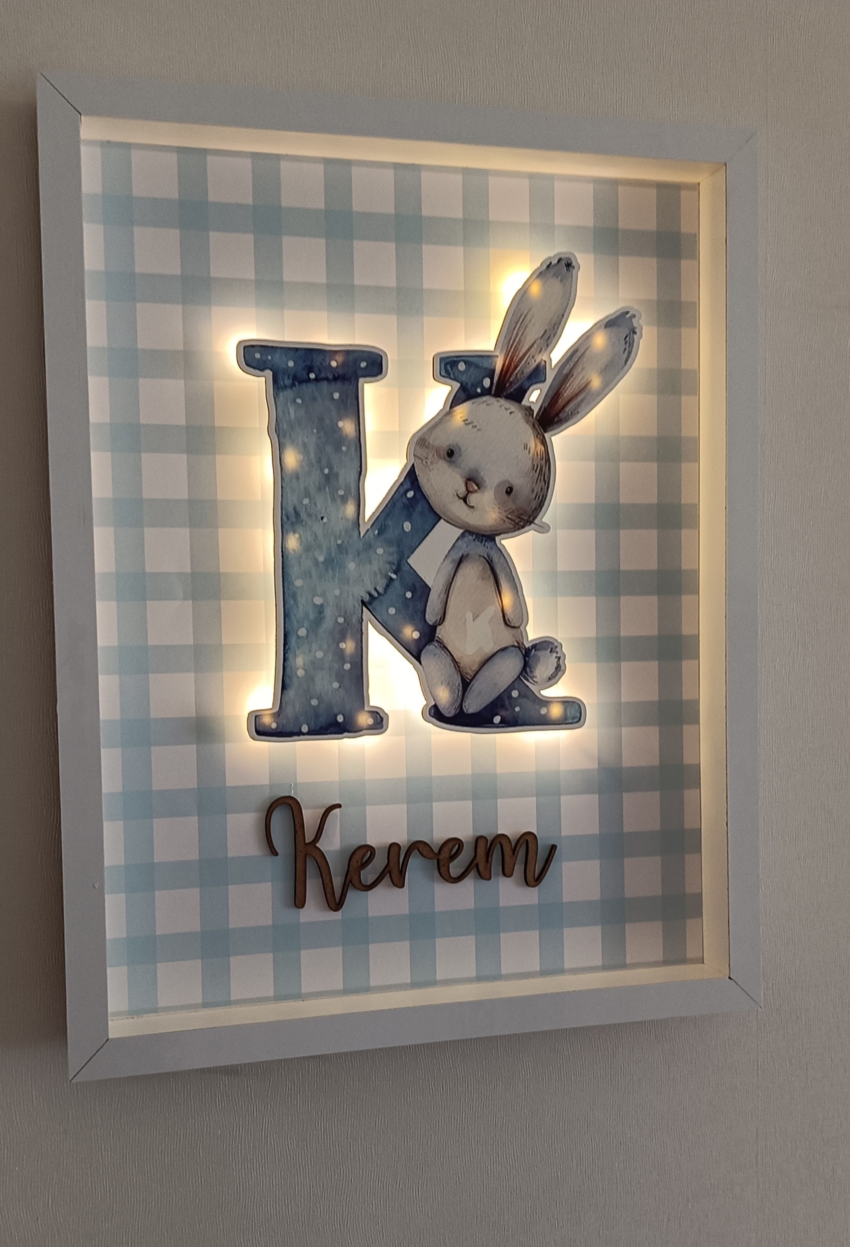 HARF VE TAVŞAN TEMALI KAPI SÜSÜ