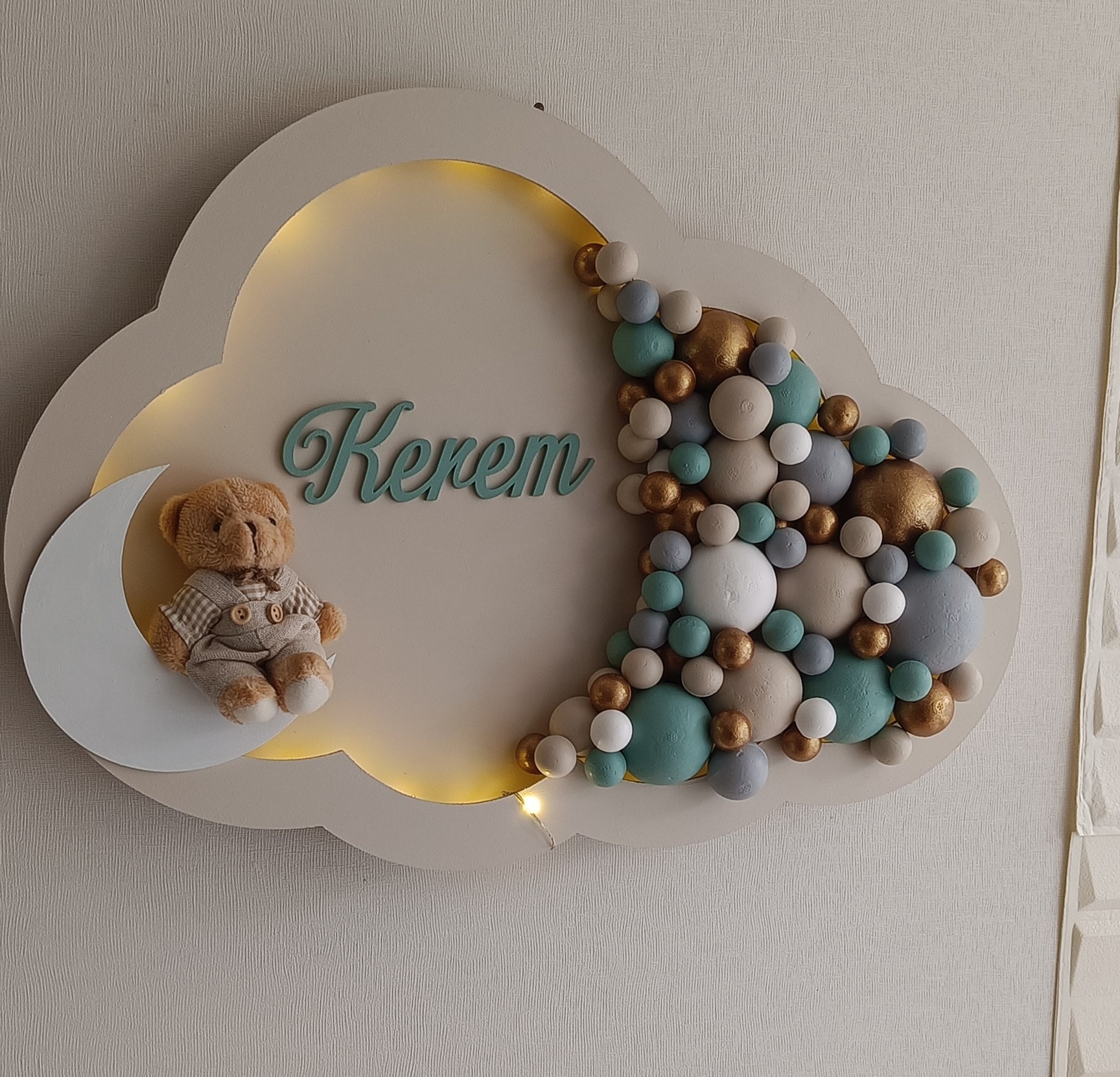 TOPLU BULUT ERKEK BEBEK KAPI SÜSÜ
