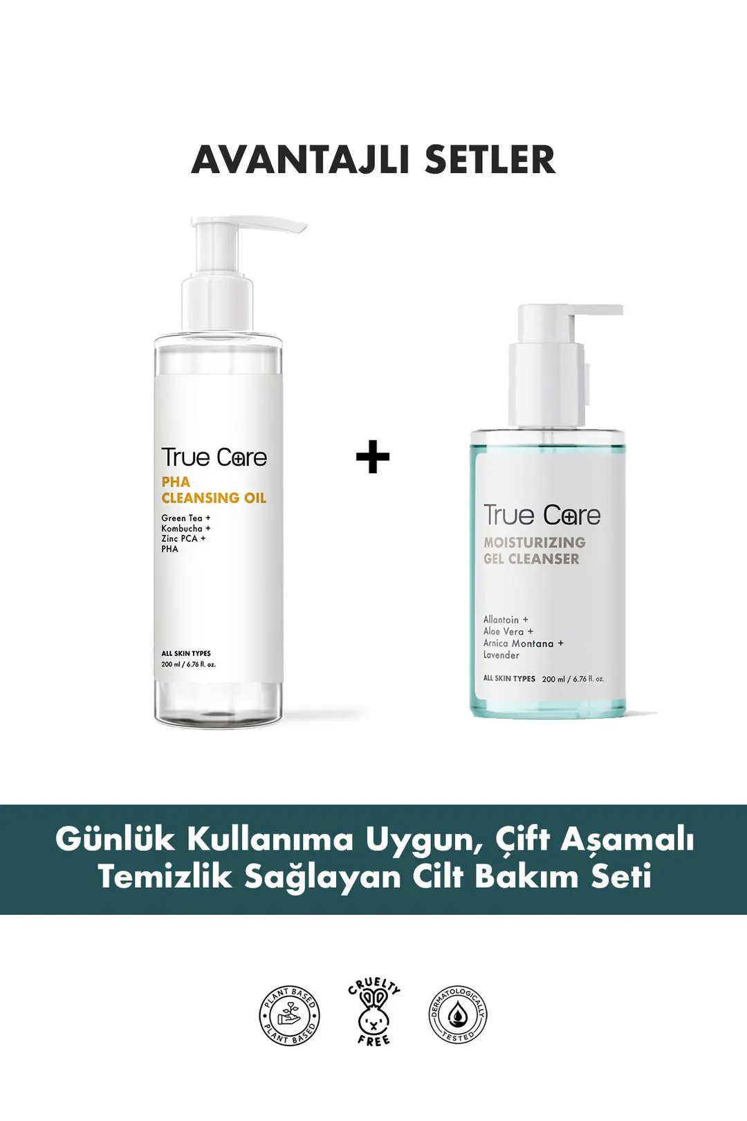 Günlük Kullanıma Uygun, Çift Aşamalı Temizlik Sağlayan Cilt Bakım Seti