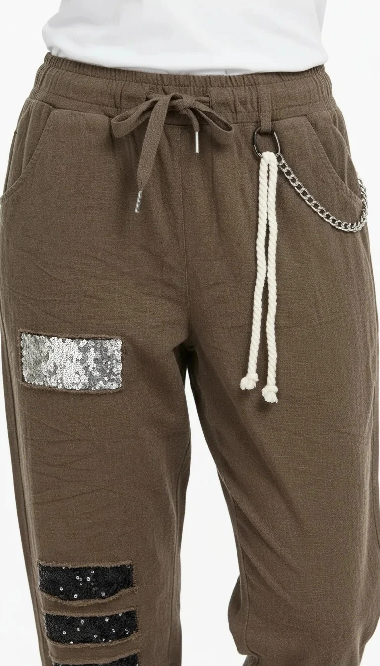 Sierra Lusso Simli Yama İtalyan Pantolon