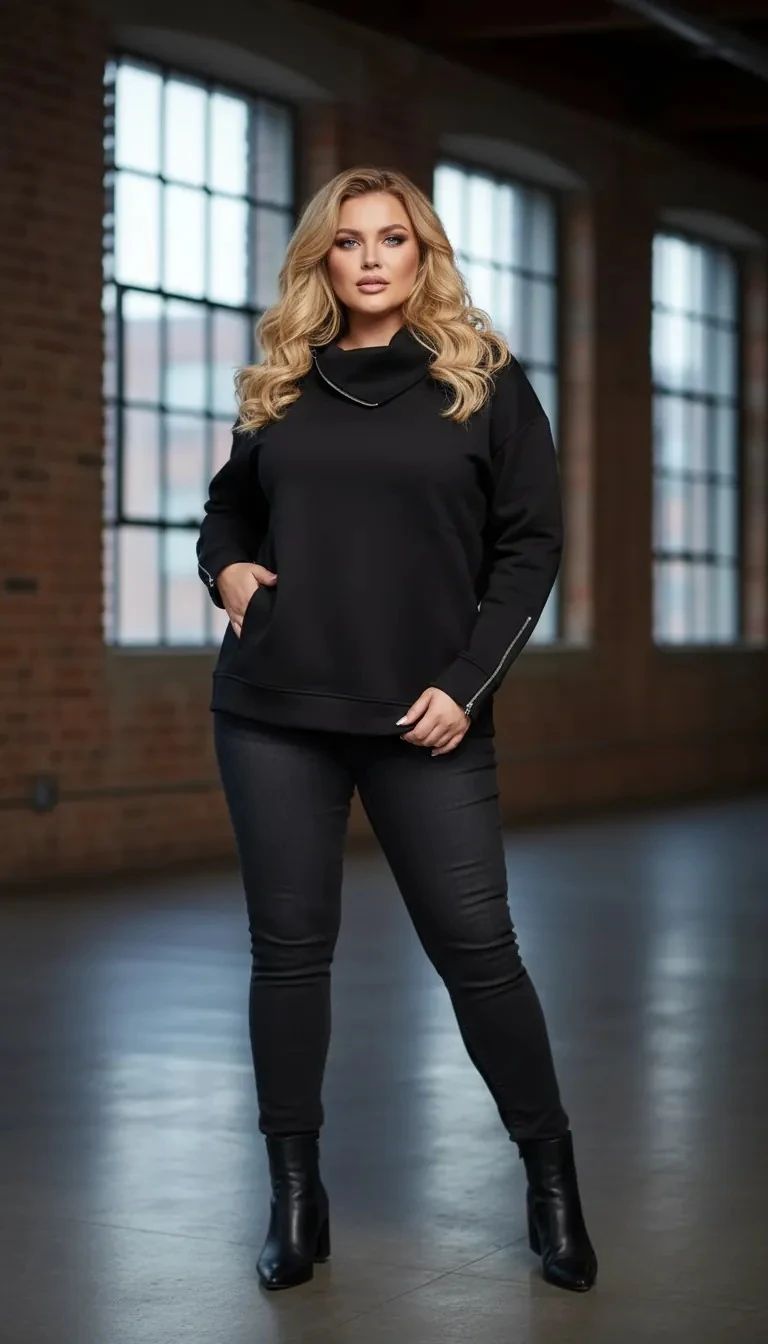 Fermuar Detaylı sweatshirt