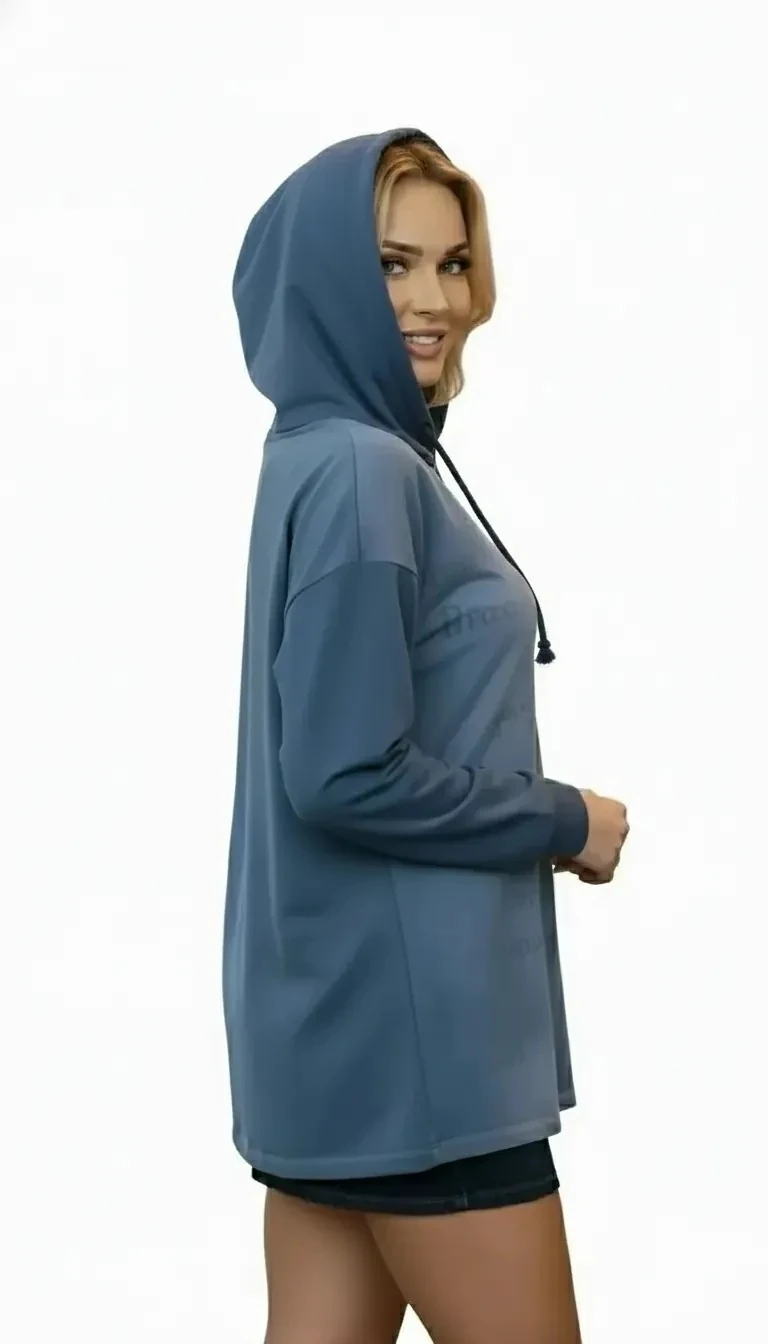 Baskılı Kapşonlu Sweatshirt