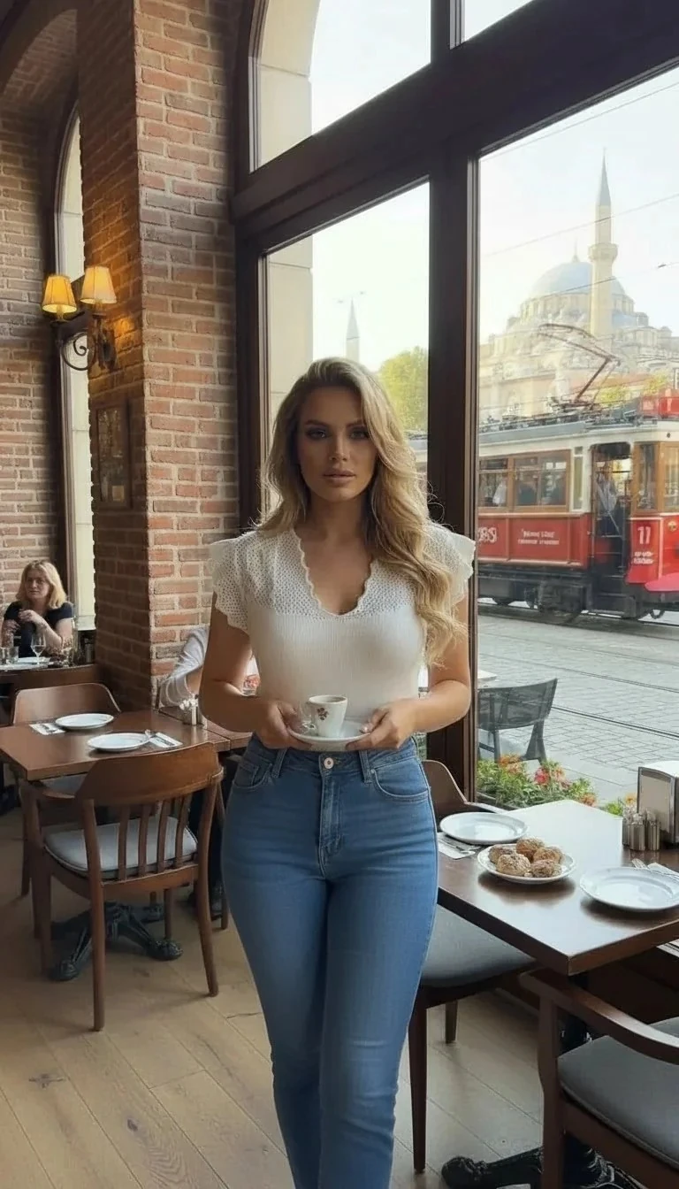 Sierra Otantik Kadın Örgü Dantel Detaylı V Yaka Bluz | İnce Triko Kumaş, Kısa Kollu, Kahve/Mürdüm, Şık Casual Giyim