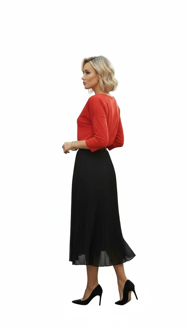 Kadın Basic Relax Fit Dökümlü Yarım Kol Triko Kazak