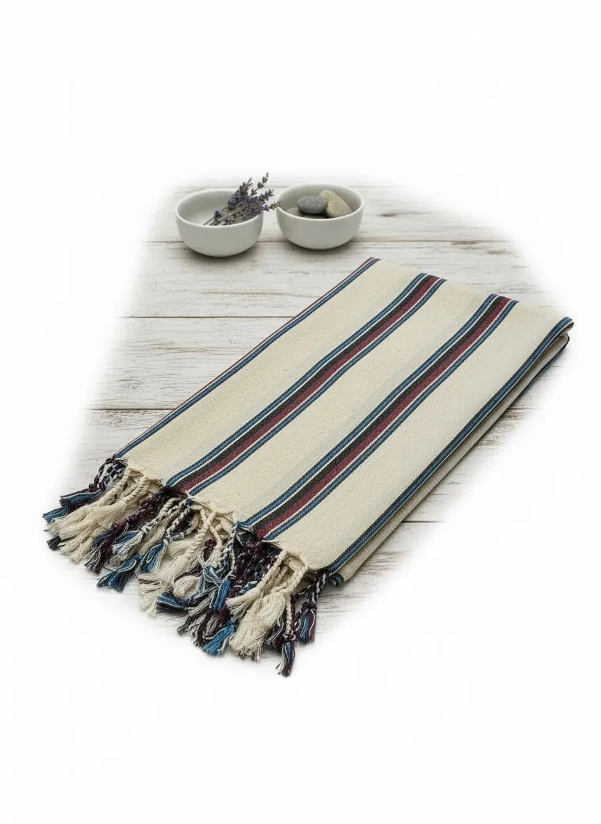 pamuk keten peştemal - kahve rengi