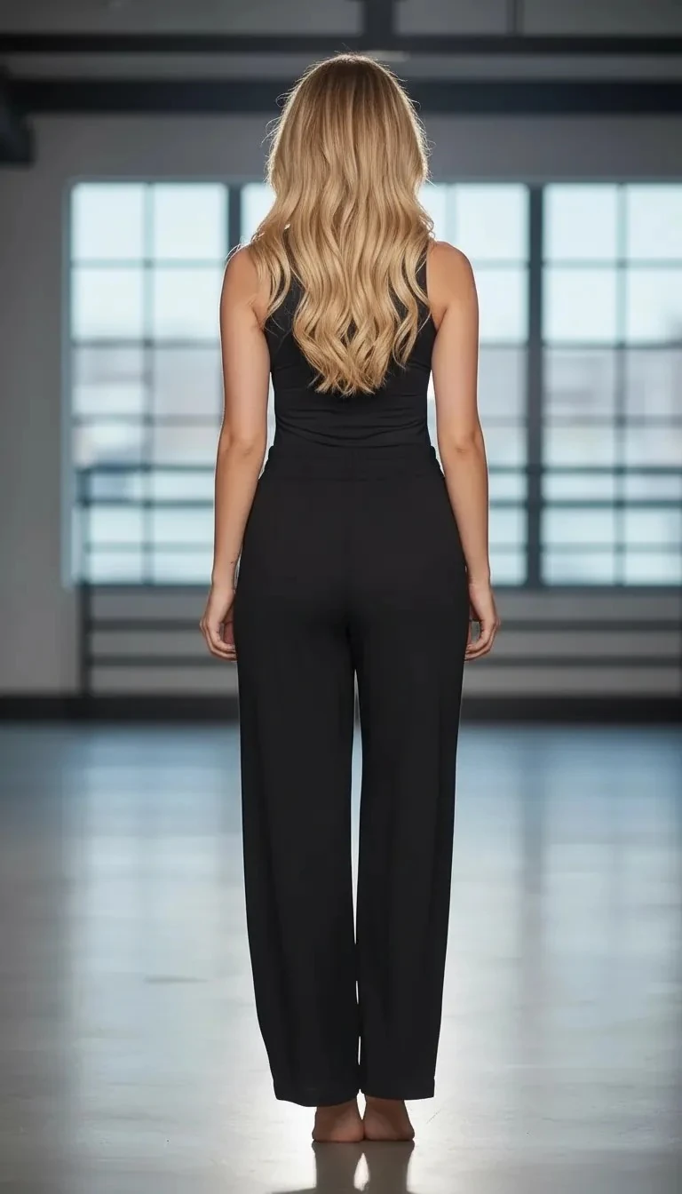 Dökümlü Düğüm Detaylı Pantolon