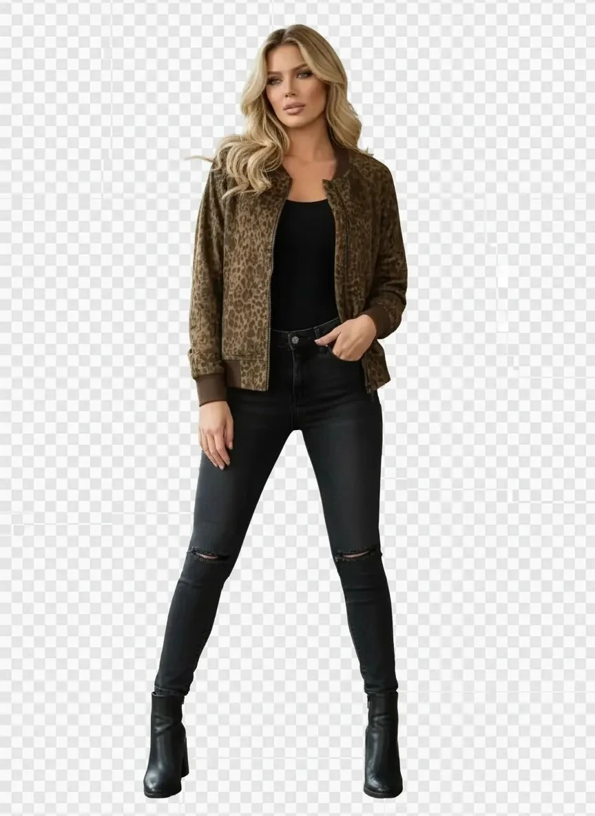 Sierra Otantik Leoparlı Ceket