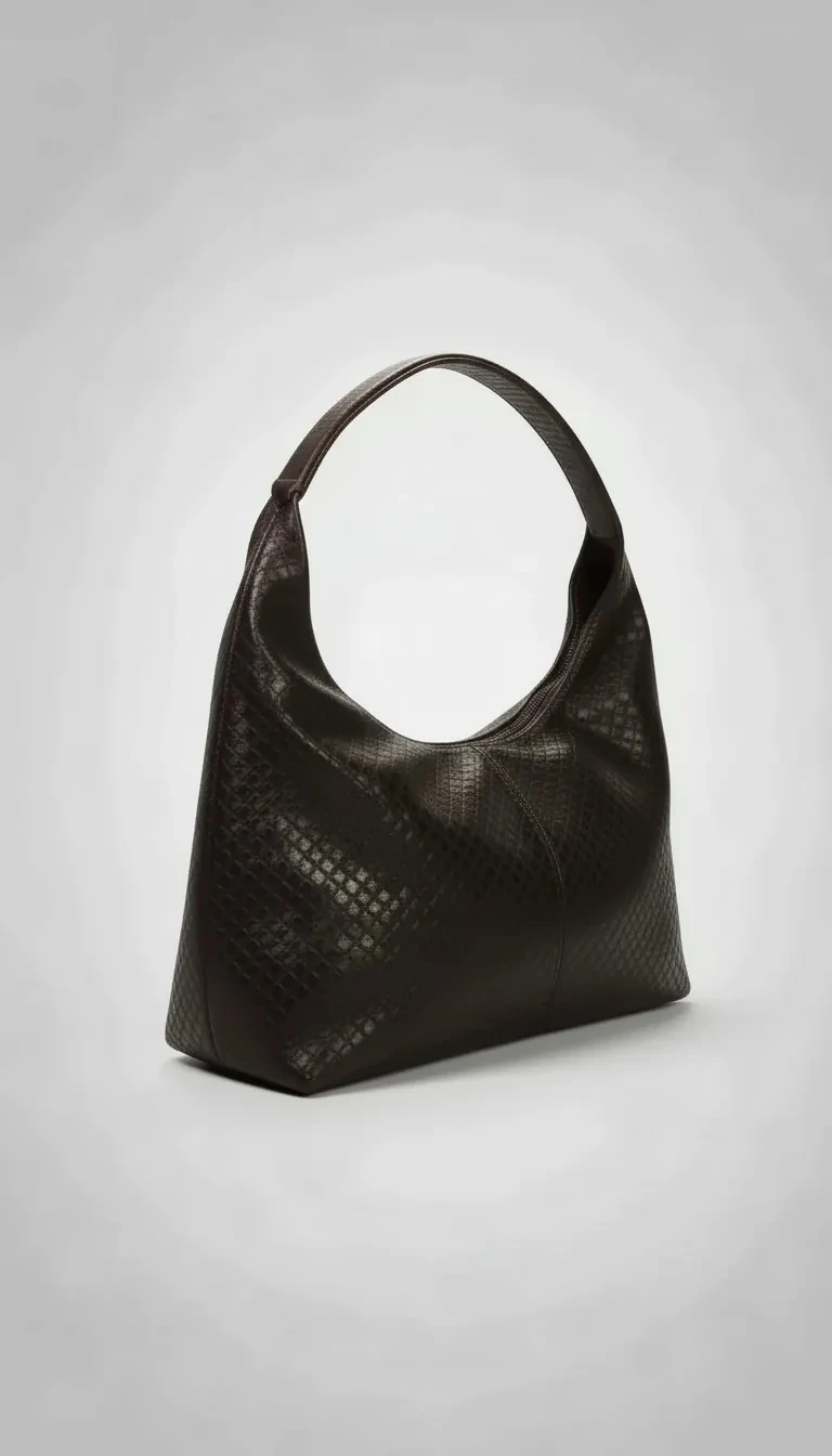 Suni Deri Kadın Çantası - kahve rengi