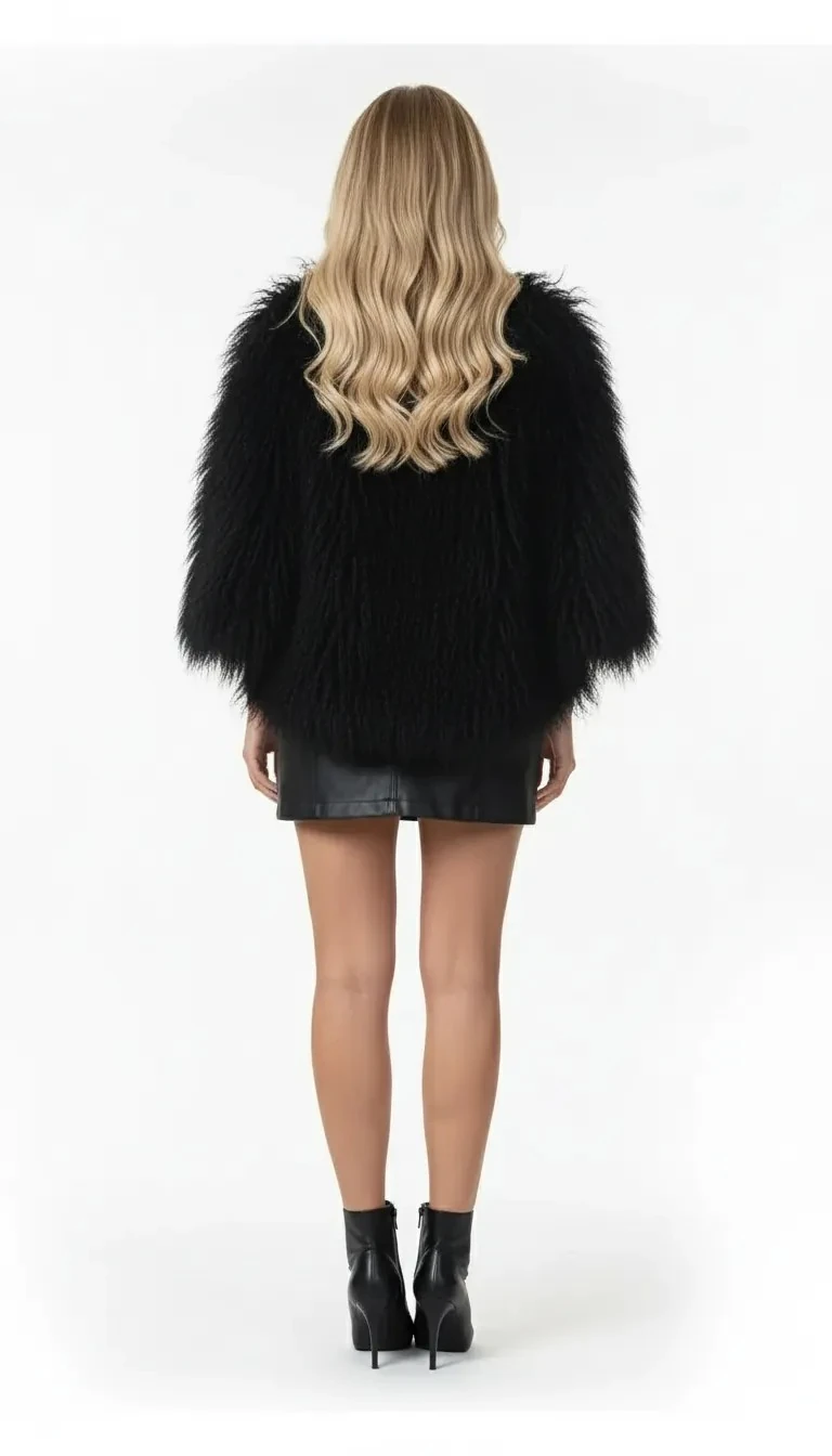 Uzun Tüylü Suni Kürk Ceket