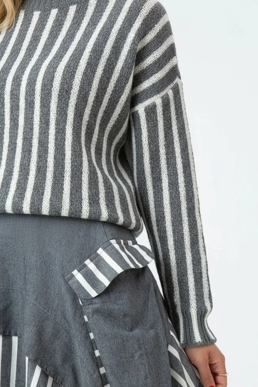 Kadın Kargo Cepli Fermuarlı İnce Etek