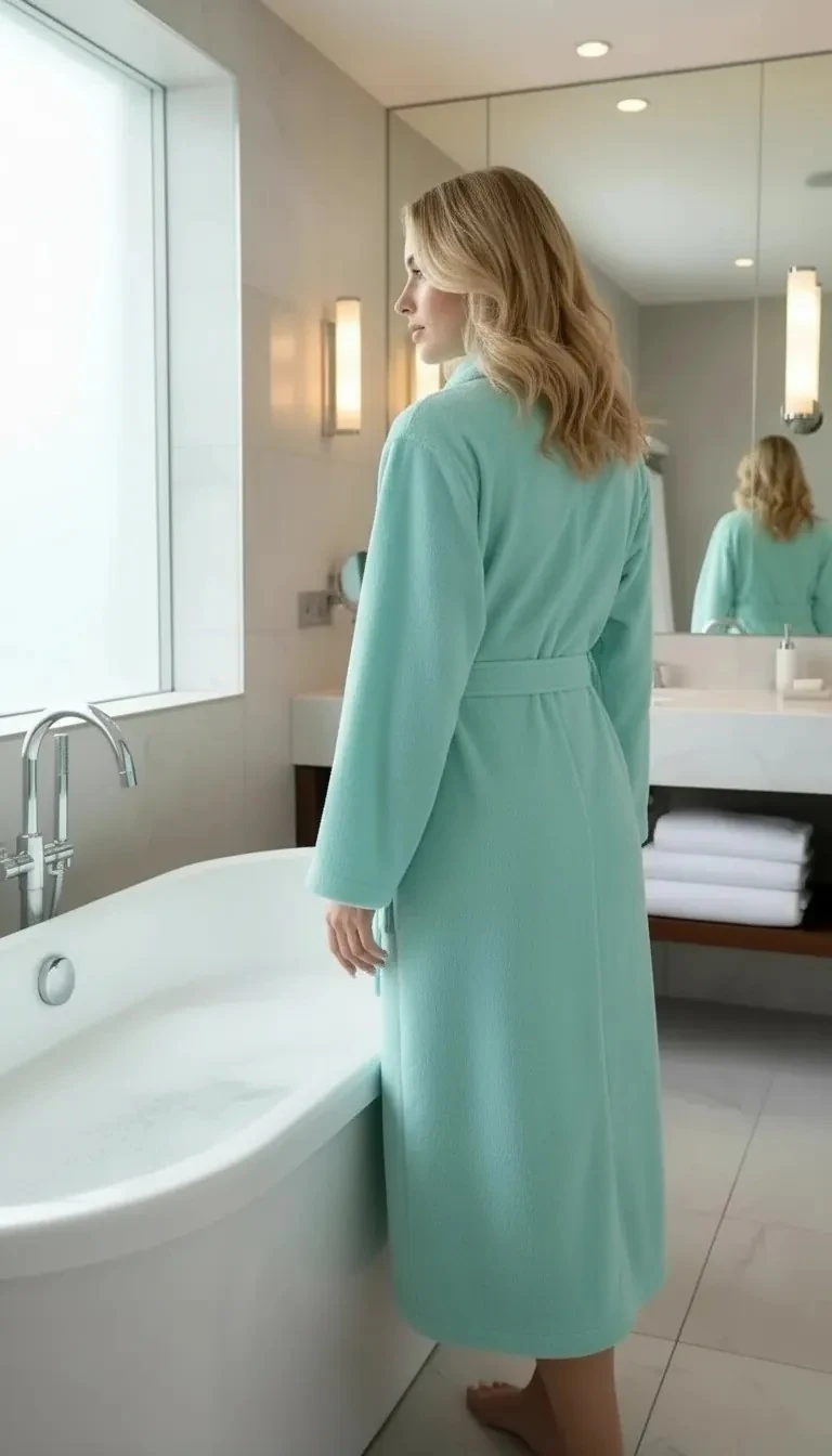 Bukle Lüx Şalyaka Bornoz