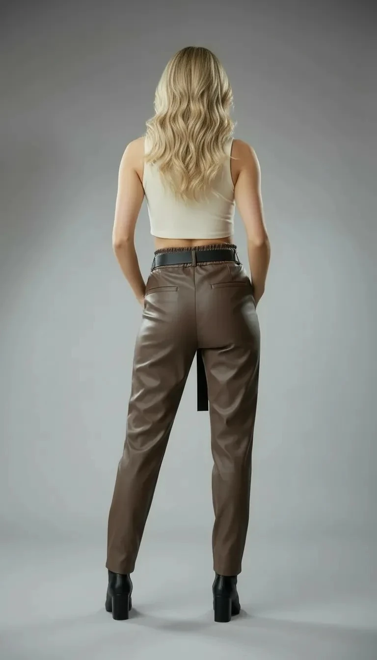 Yapay Deri İtalyan Pantolon