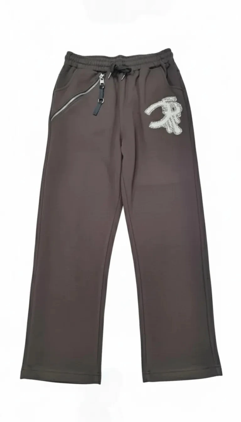 Nakış Ve Fermuar Detaylı Pantolon