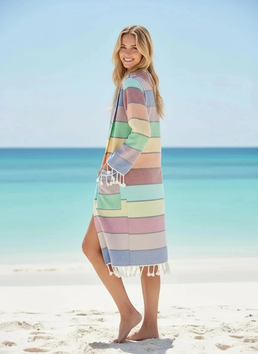 El Dokuması Peştemal bornoz