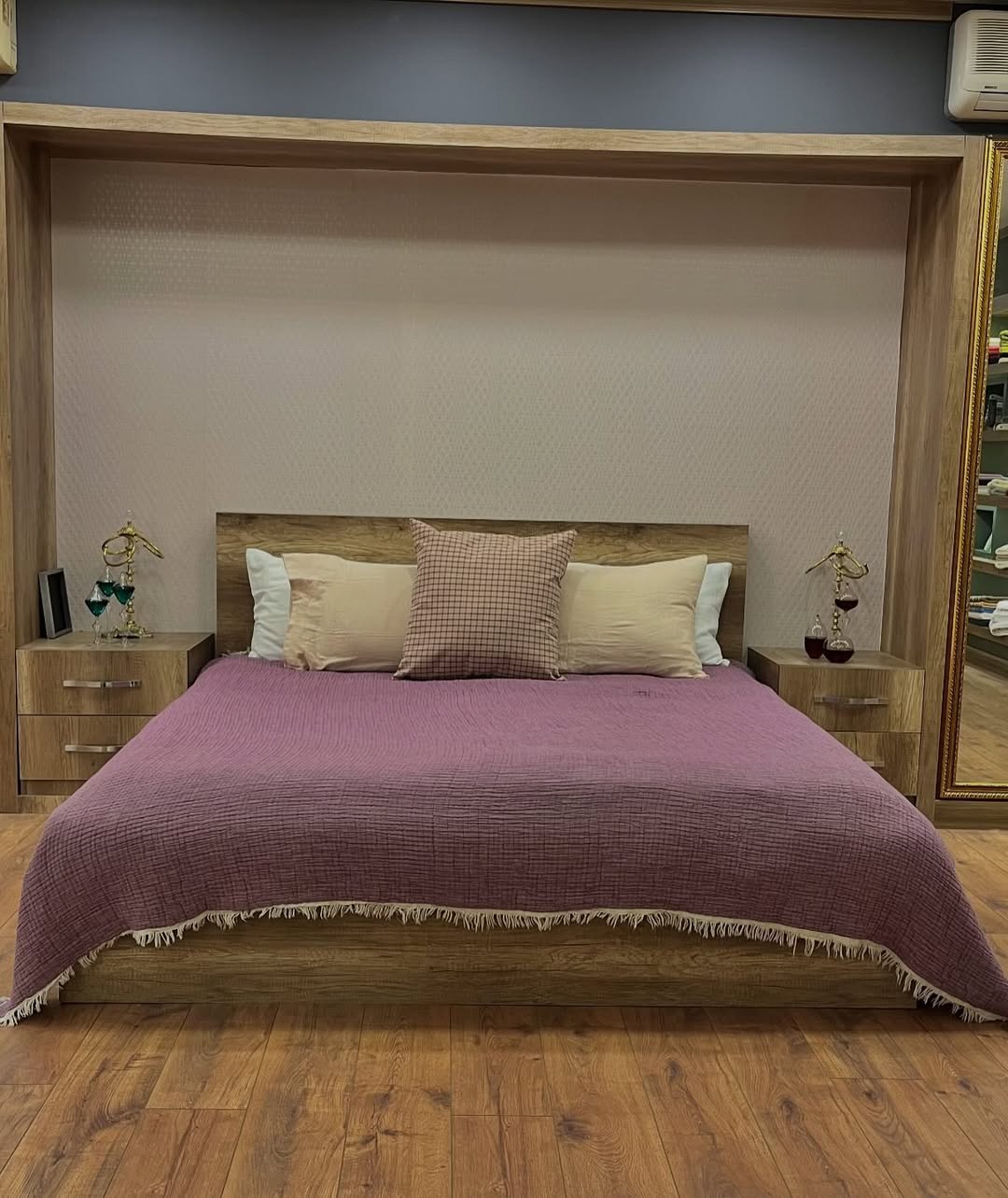 7 Kat Muslin Yatak Örtüsü - mor