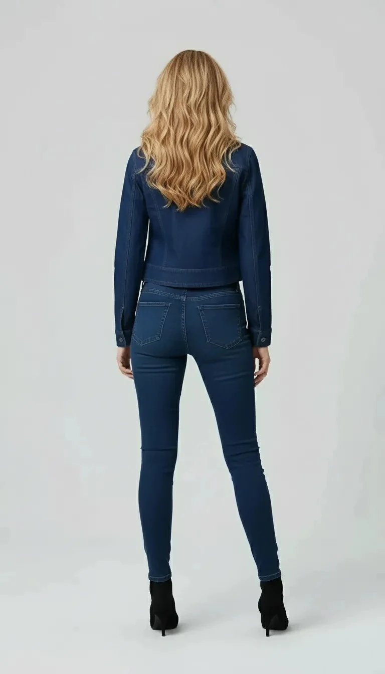 Denim Likralı Kot Gömlek