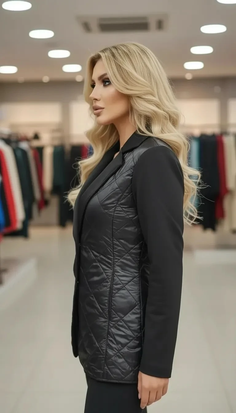 Kapitone Detaylı Ceket