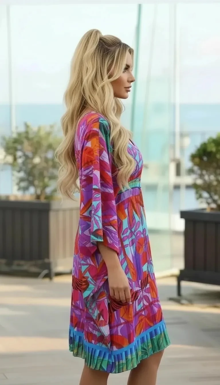 Sierra Otantik Marin Kısa Elbise