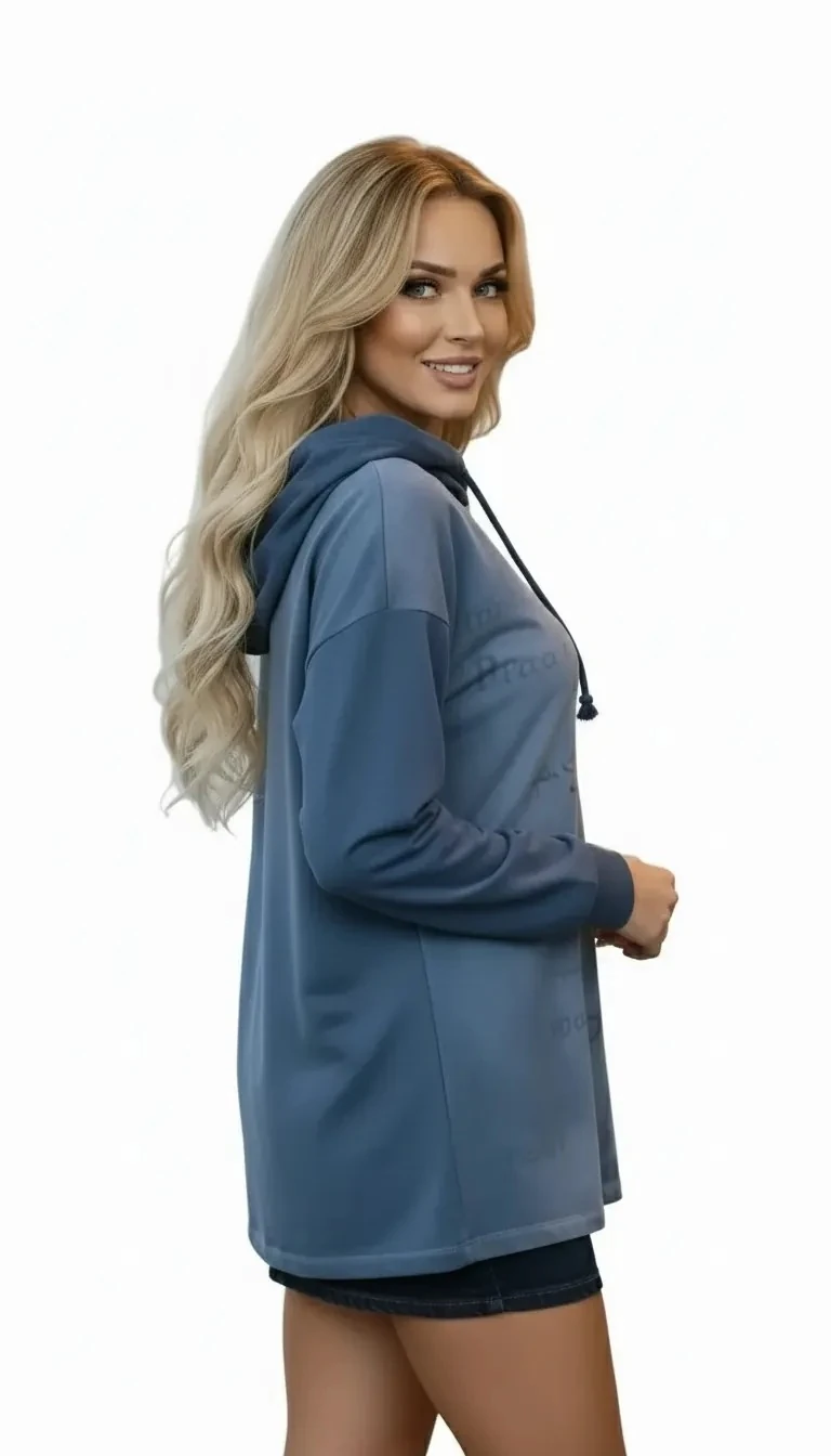 Baskılı Kapşonlu Sweatshirt