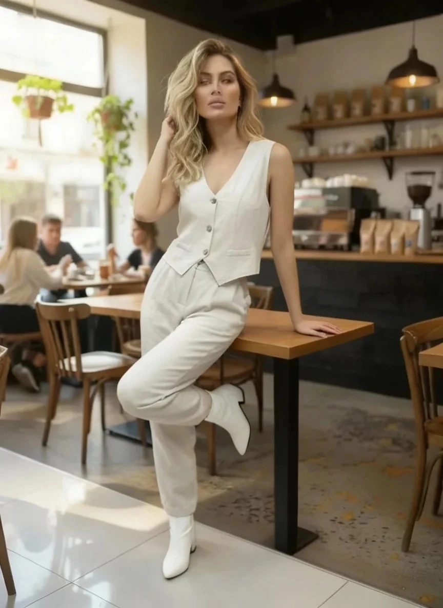 Sierra Otantik Keten Pamuk Yelek