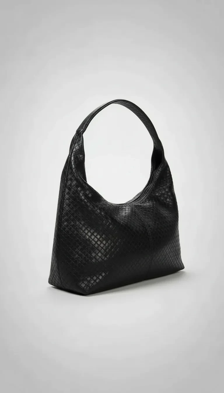 Suni Deri Kadın Çantası - Siyah