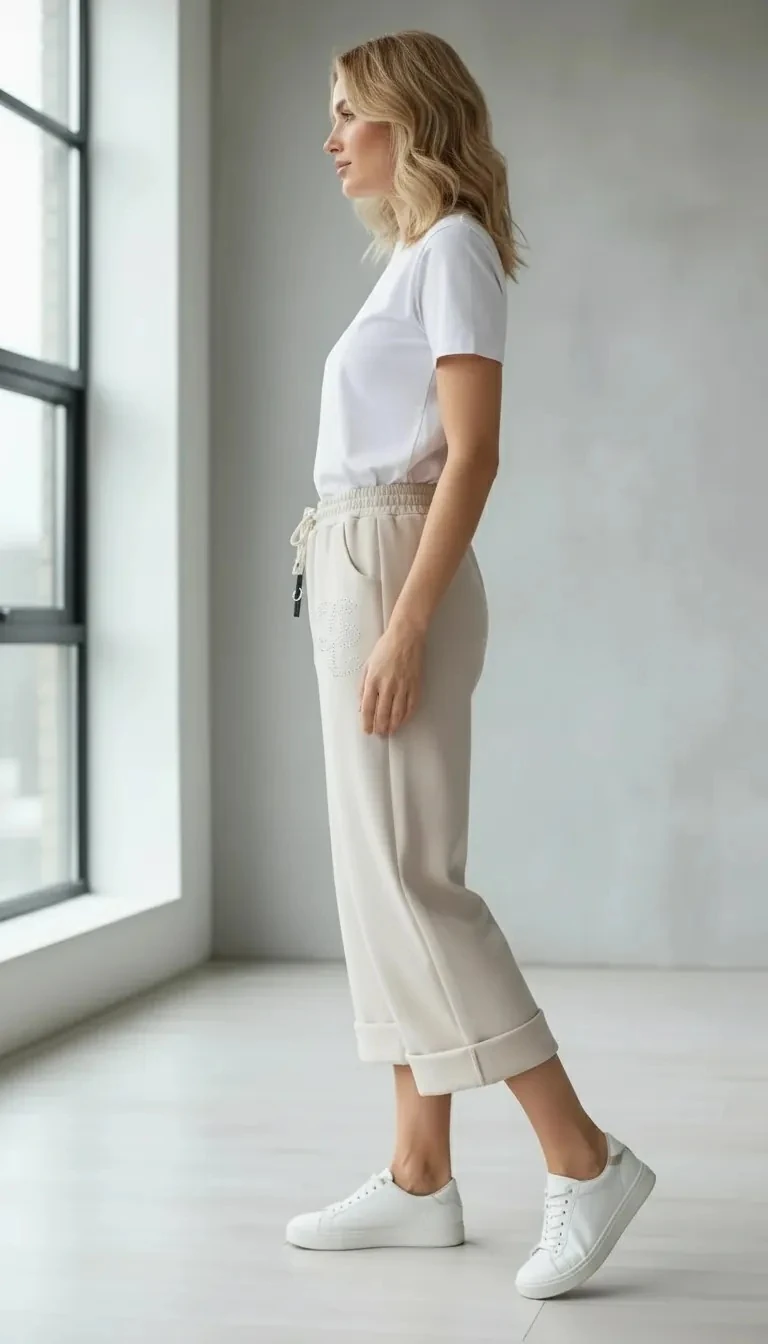 Nakış Ve Fermuar Detaylı Pantolon