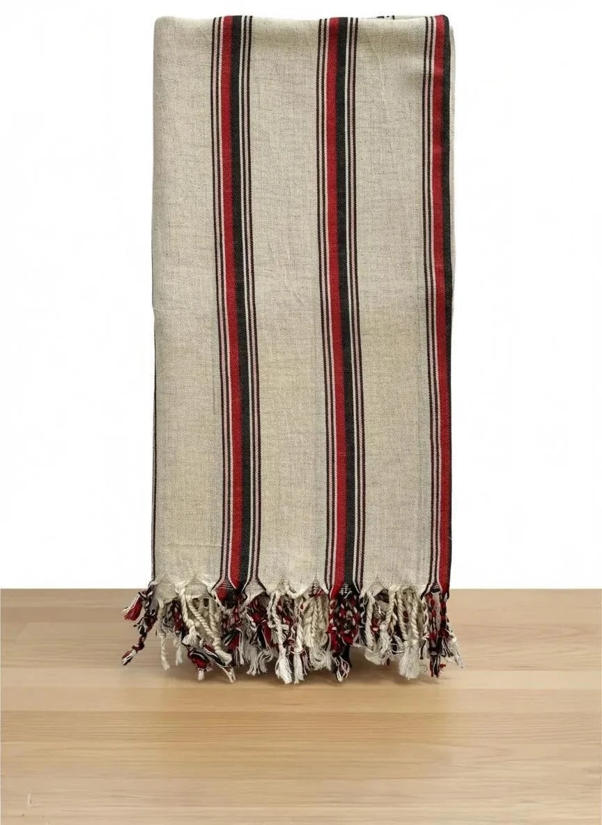 pamuk keten peştemal - kırmızı