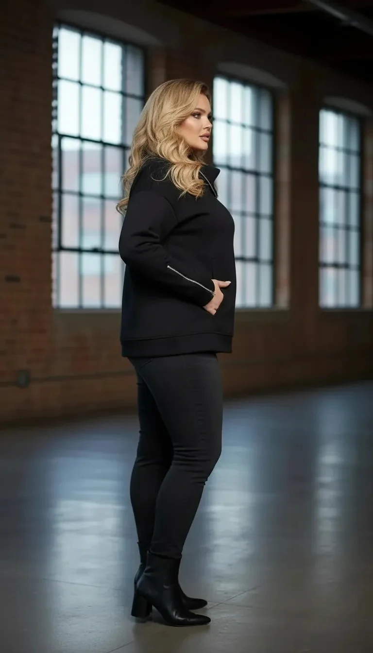 Fermuar Detaylı sweatshirt