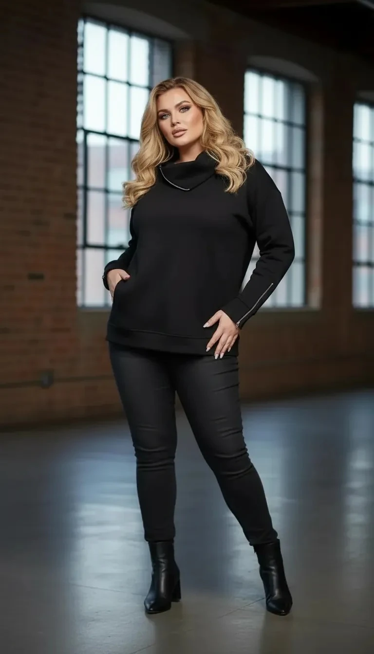 Fermuar Detaylı sweatshirt