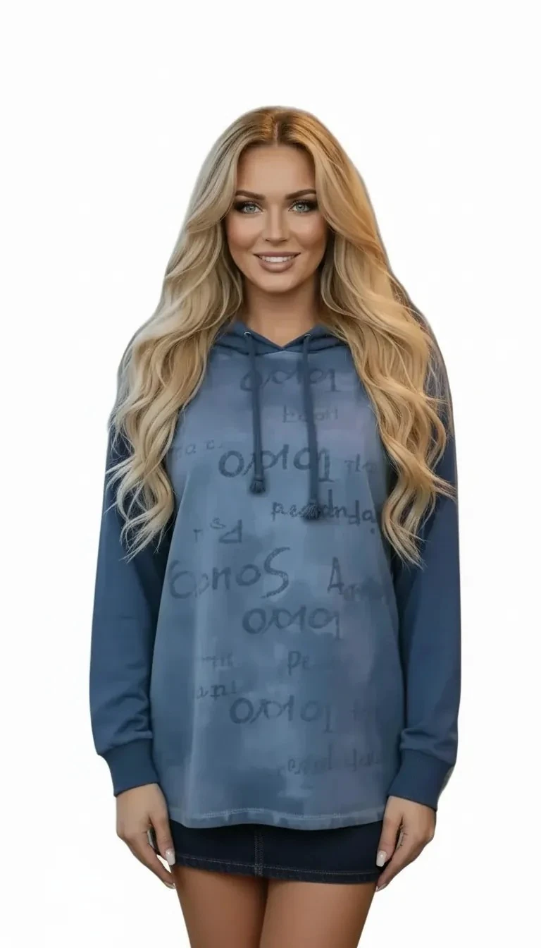 Baskılı Kapşonlu Sweatshirt