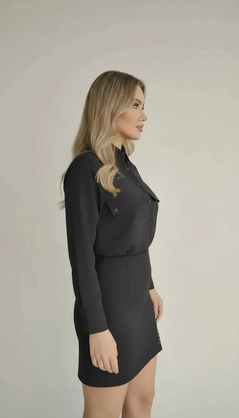 Sierra Otantik Kadın Bağcıklı Omuz Detaylı Gömlek – Lace-Up Bluz | Beyaz, Kuşgözü Aksesuarlı Casual Giyim