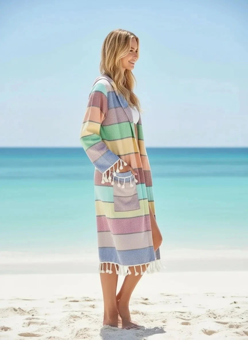 El Dokuması Peştemal bornoz