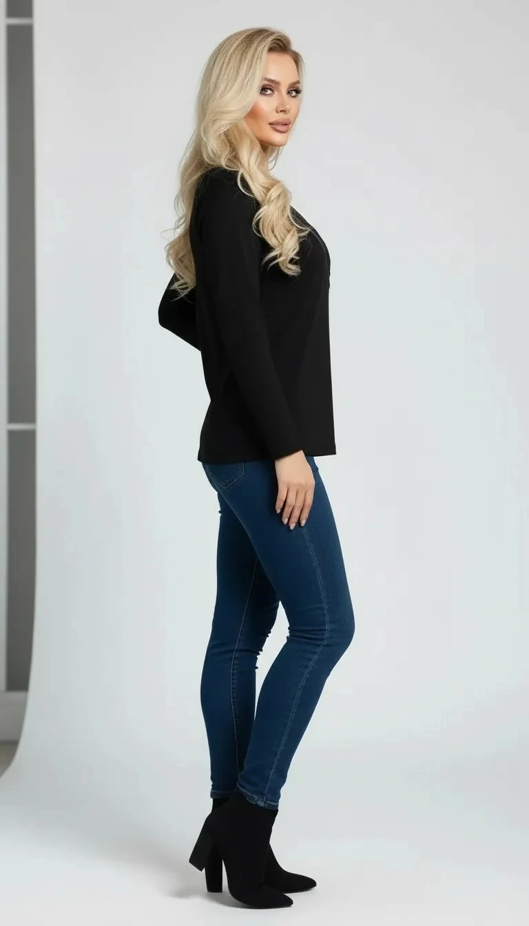 Suni Deri Yakalı Kazak