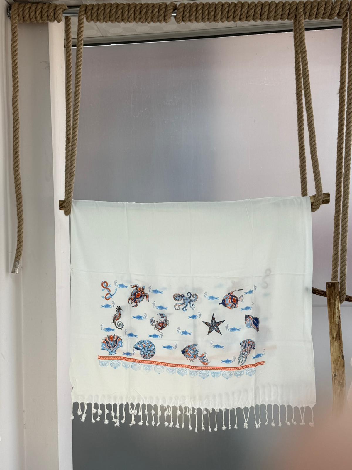 Viskon Digital Baskılı Peştamal - Okyanus