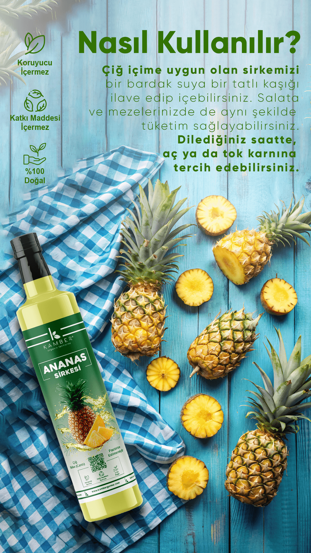 Ananas Sirkesi 250 ML (18 Ay Dinlendirilmiş)