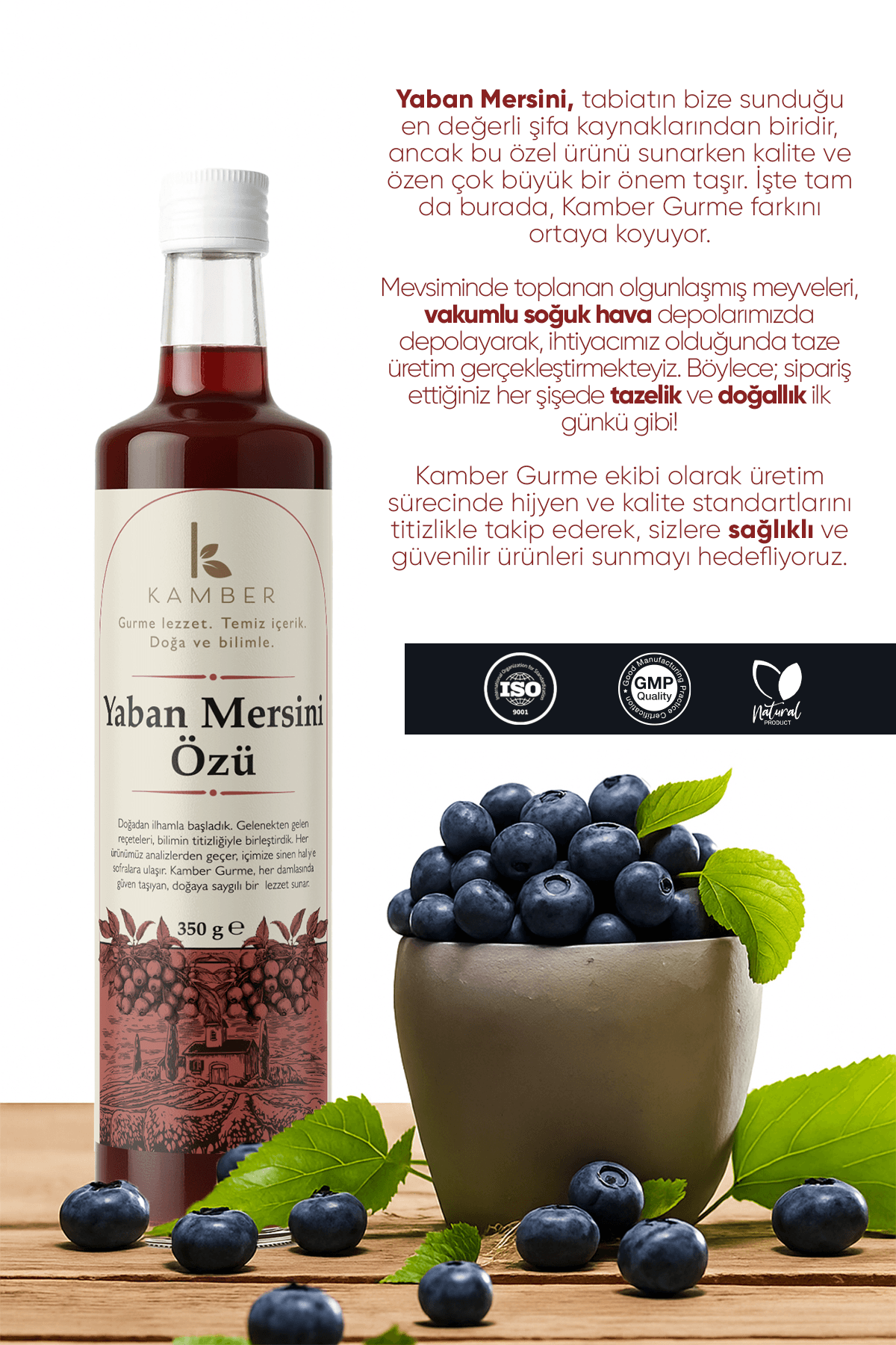 Yaban Mersini Özü 350gr (Yeni Hasat Kırmızı)- Özel Üretim