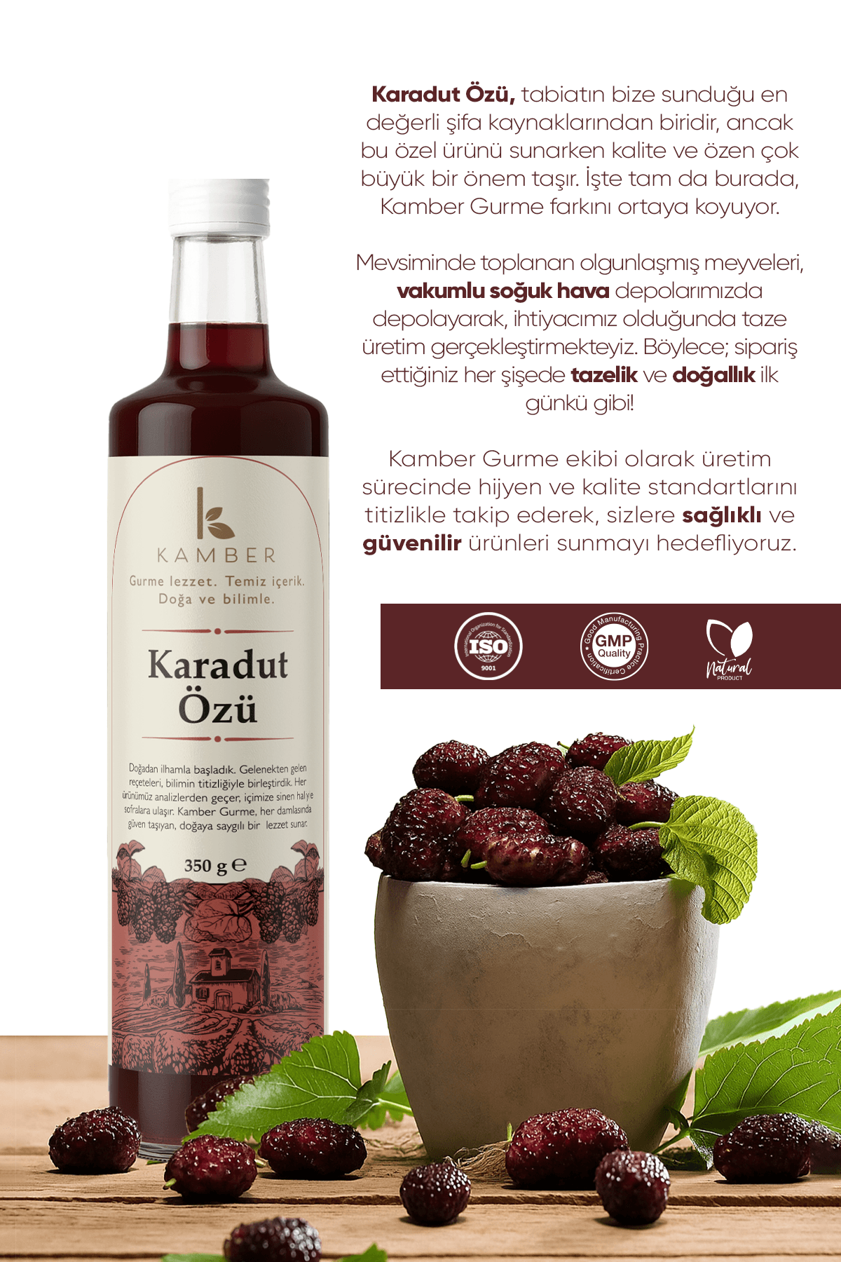 Doğal Karadut Özü - 350gr