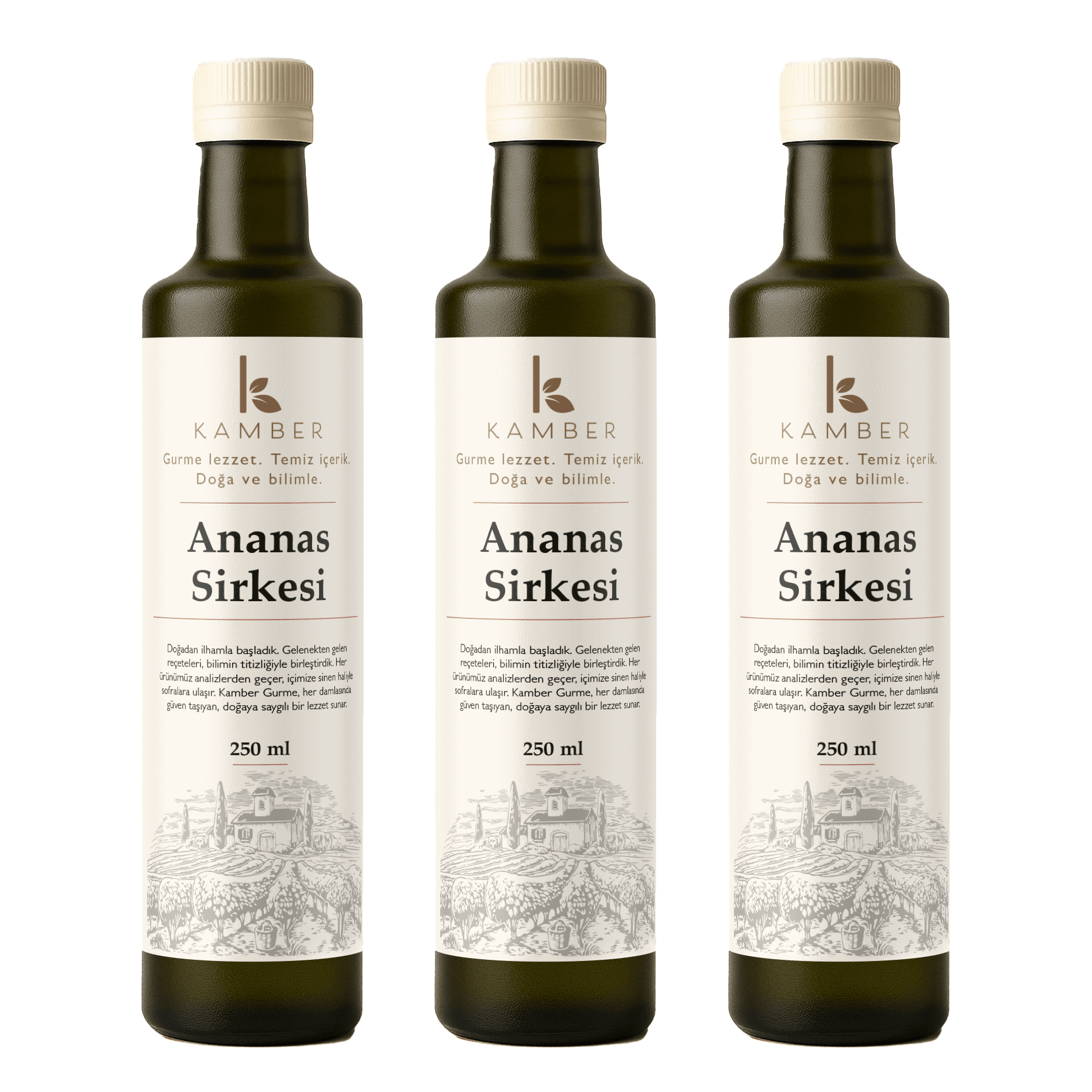 Ananas Sirkesi (250ML x 3 ) YENİ SERİ