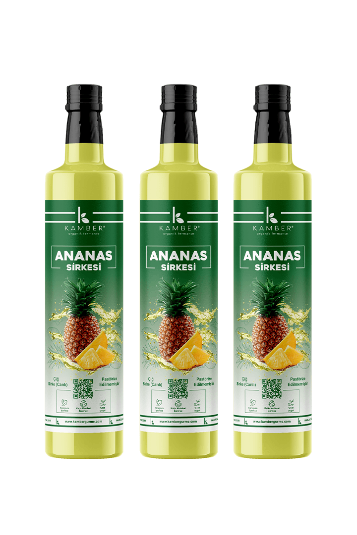 Ananas Sirkesi (250ML x 3 )(18 Ay Dinlendirilmiş)