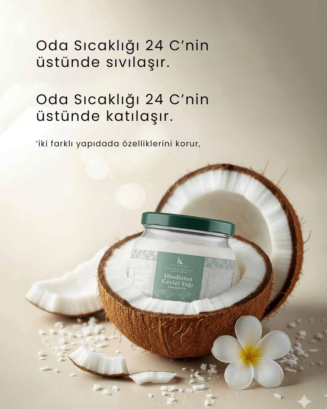 %100 Doğal Hindistan Cevizi yağı 150ml ( Güney Asya’dan)