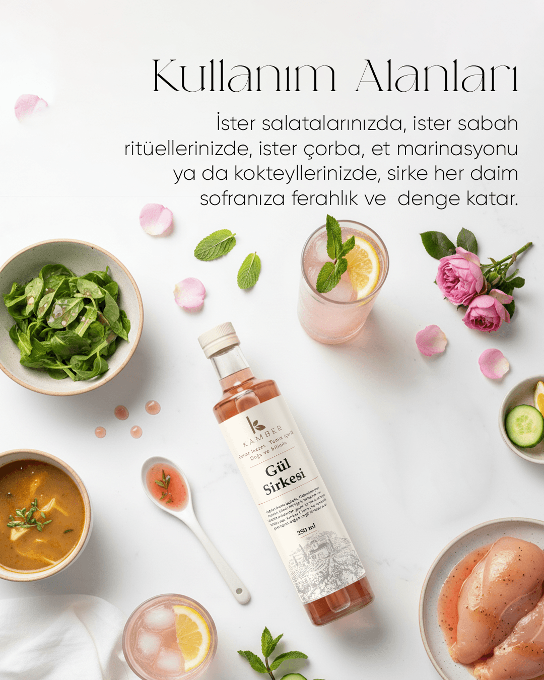 Gül Sirkesi - 250 ML 